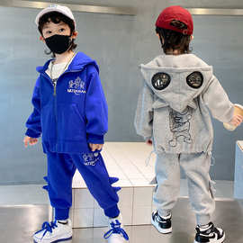 2022春秋季新款男童韩版运动帅眼镜奥特曼套装中小儿童宝宝两件套