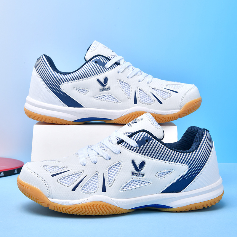 Lightweight and Breathable Badminton Shoes for Men and Women, Shock-Absorbing Professional Competition Training Table Tennis Shoes, Non-Slip and Wear-Resistant Tennis Shoes