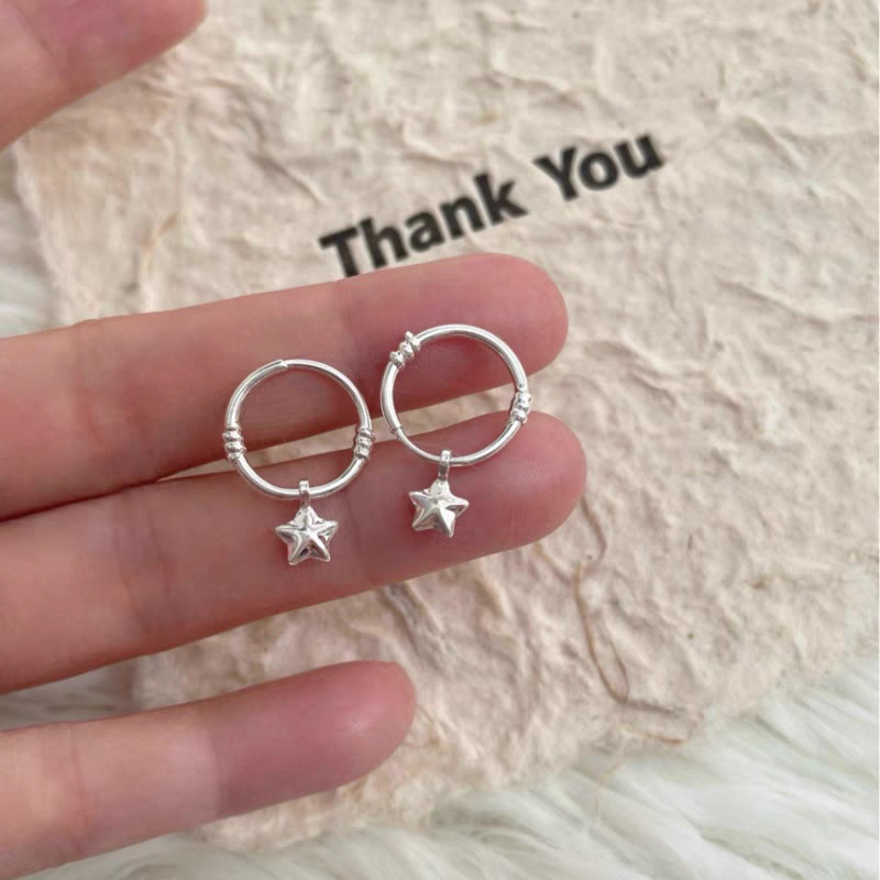 925 pendientes de colgante de estrellas de plata esterlina para mujeres sencillas pendientes de temperamento de lujo ligero nicho de alta calidad exquisitos pendientes