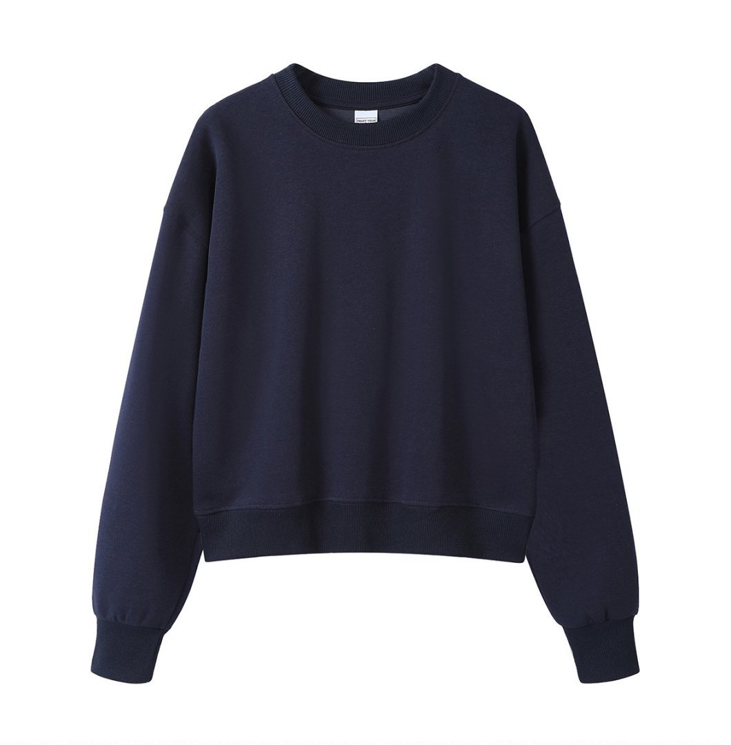 Marca de moda de color sólido con capuchón de plata, camiseta corta de hombro para mujeres otoño y invierno pesado 450g con camiseta con capuchón cálida y casual