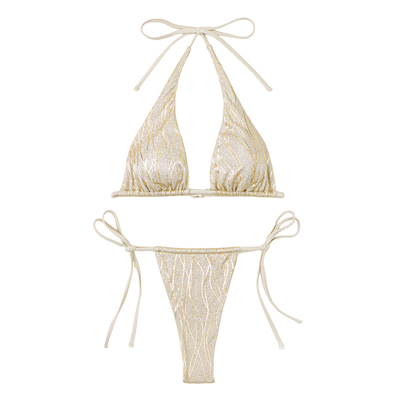 210g Weight Sexy Feel Of Sensation Low Waist Panties Waist Bikini Panties Style Bra&Panty Set Bra Category Polyester Fabric Type 2 Pieces Set Quantity Swimming Pool, Beach Occasion Stripe, Solid Color Pattern Triangle Cup Bra Cup Women's Gender Women's Stripe Solid Color 2 Pieces Set Bikinis Swimwear 13