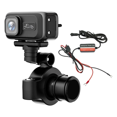 Cross-Border New Cycling Recorder Hd 2K Motorcycle Electric Bicycle Recorder Wifi Mobile Phone Interconnection (Motorcycle driving recorder) - horizontal-bar-bracket-acc-power-supply