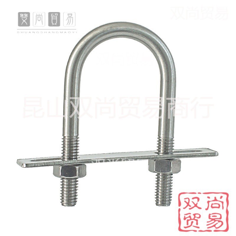 m8m10不锈钢304加长特长全套U型螺栓螺丝U型无磁4.8级管夹抱箍扣
