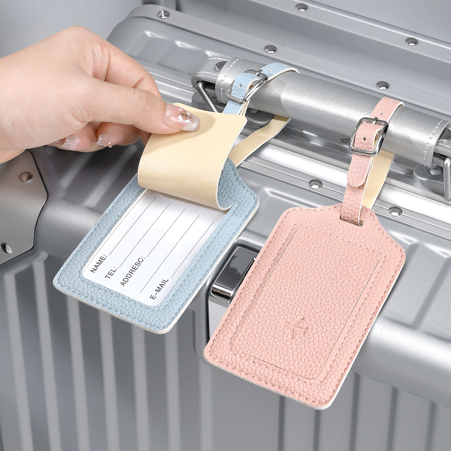 Nueva moda personalidad pasaporte bolsas de boletos de avión pu cubierta de pasaporte de cuero correa de viaje pasaporte cubierta de equipaje