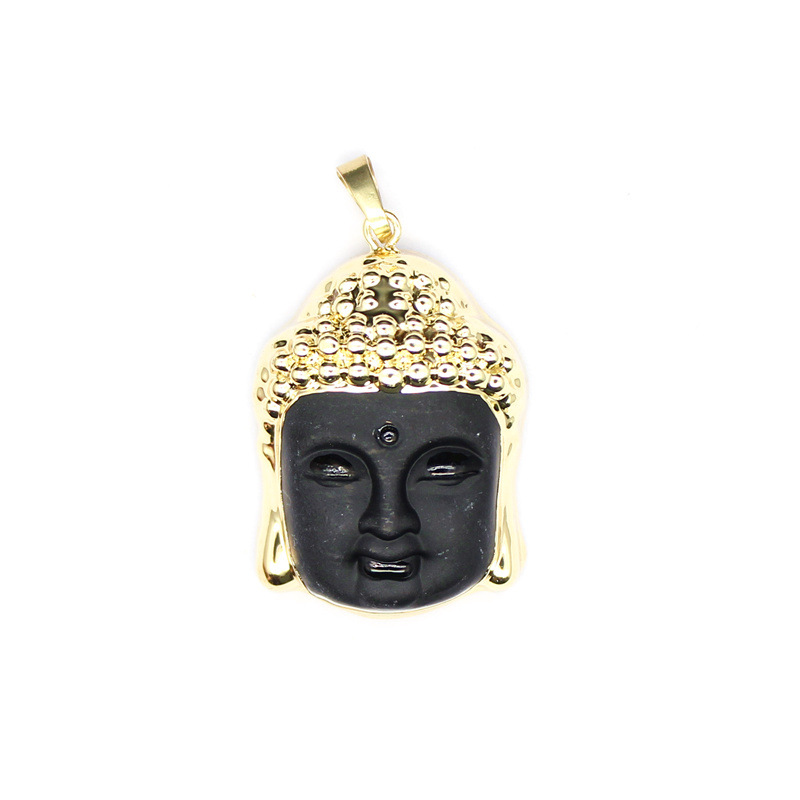 30g Weight Pendant Jewelry Making Type 1 Piece Quantity Daily Occasion glass Material Portrait, Buddha head Pattern Unisex Gender Retro Style 1 Piece Glass Portrait Buddha Head Pendant 5