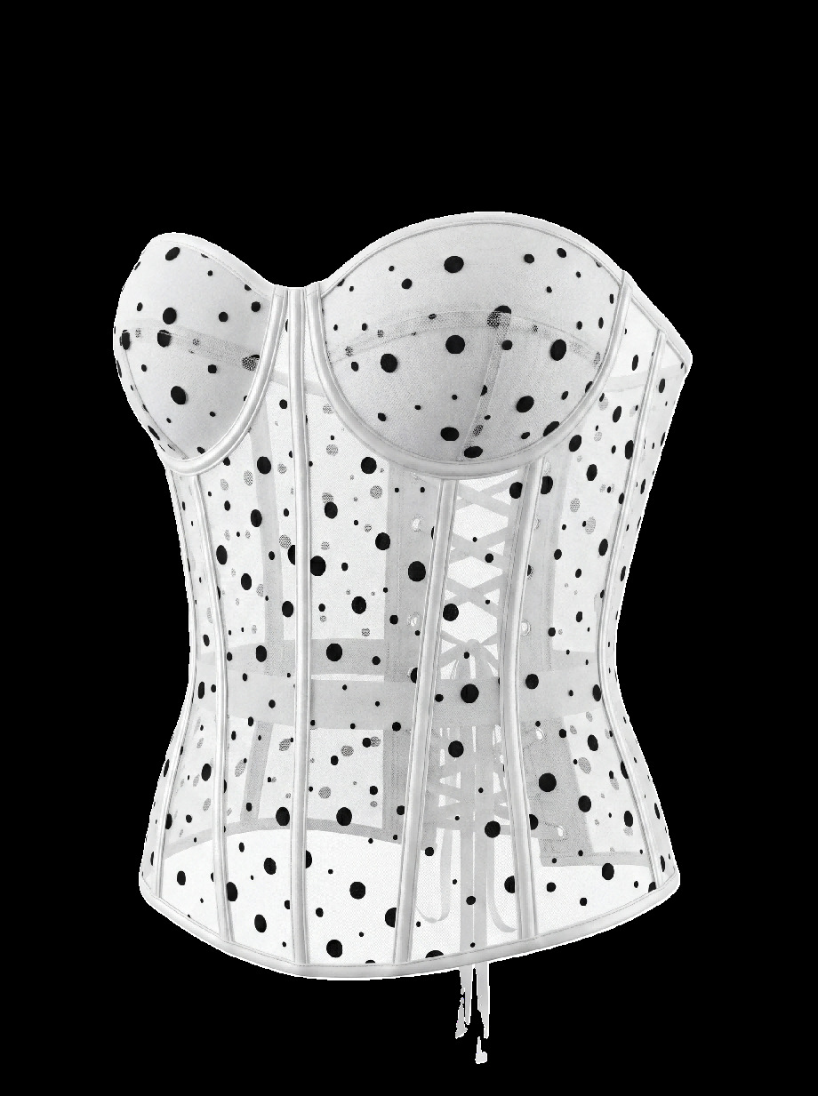 White polka dots