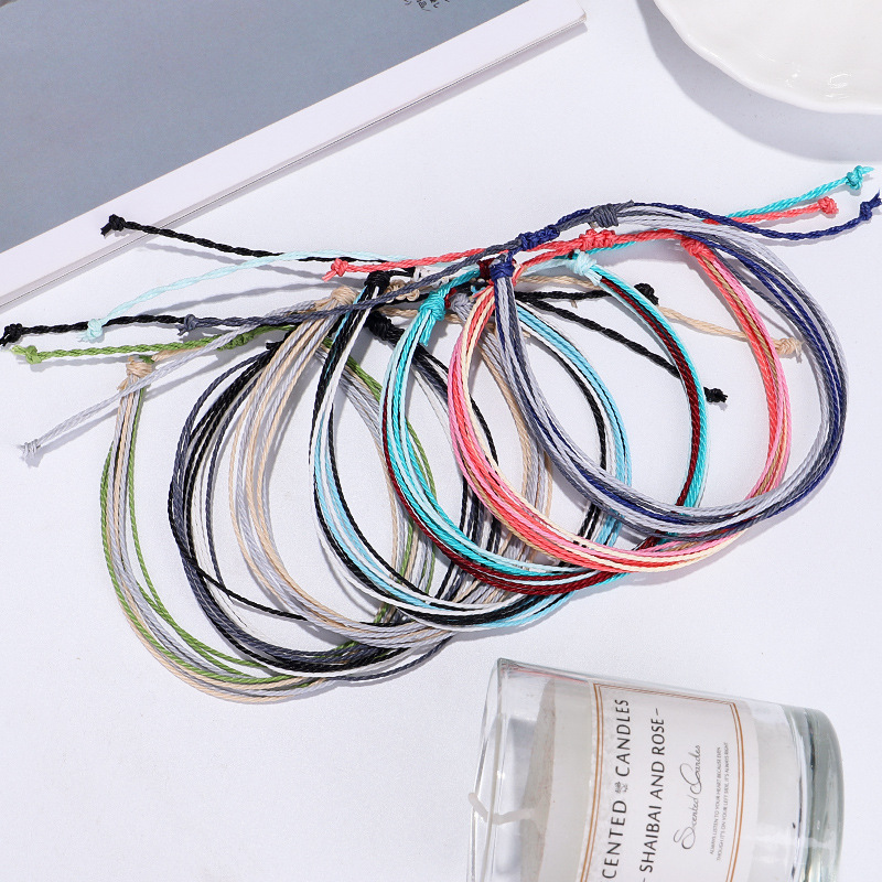 Ethnic Style Colorful Wax line Braid Womenu0027S Anklet 1 Piece