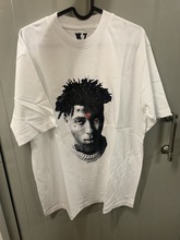 重磅230克陈冠希同款潮牌美式高街大v印花宽松男女同款短袖T