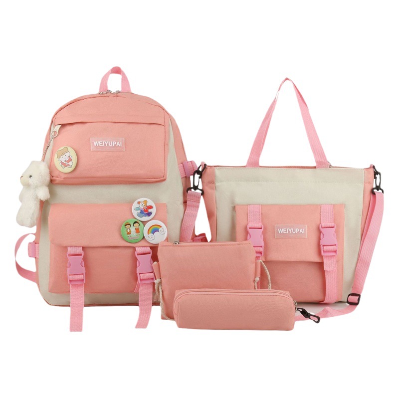 Weiyupai Student Schoolbag Female K-Style Multi-Functional Junior High School Tutoring Backpack Large Capacity Canvas Suit Backpack