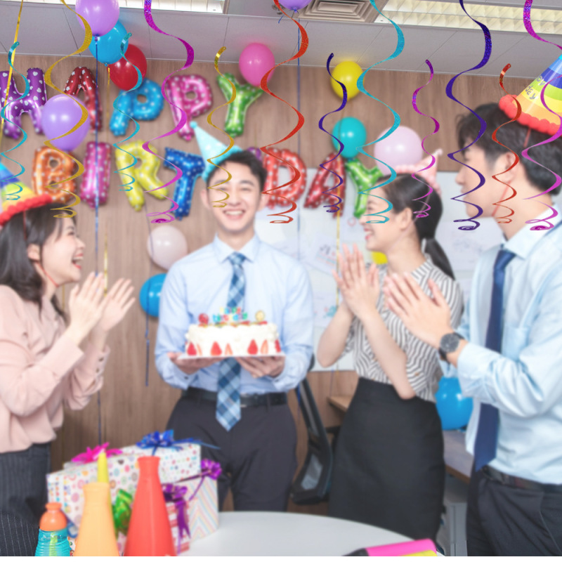 祝日装饰用品结婚式诞生日パーティーシーンアレンジpvcシングルスパイラルストラップカバーストラップ涡引き花|undefined