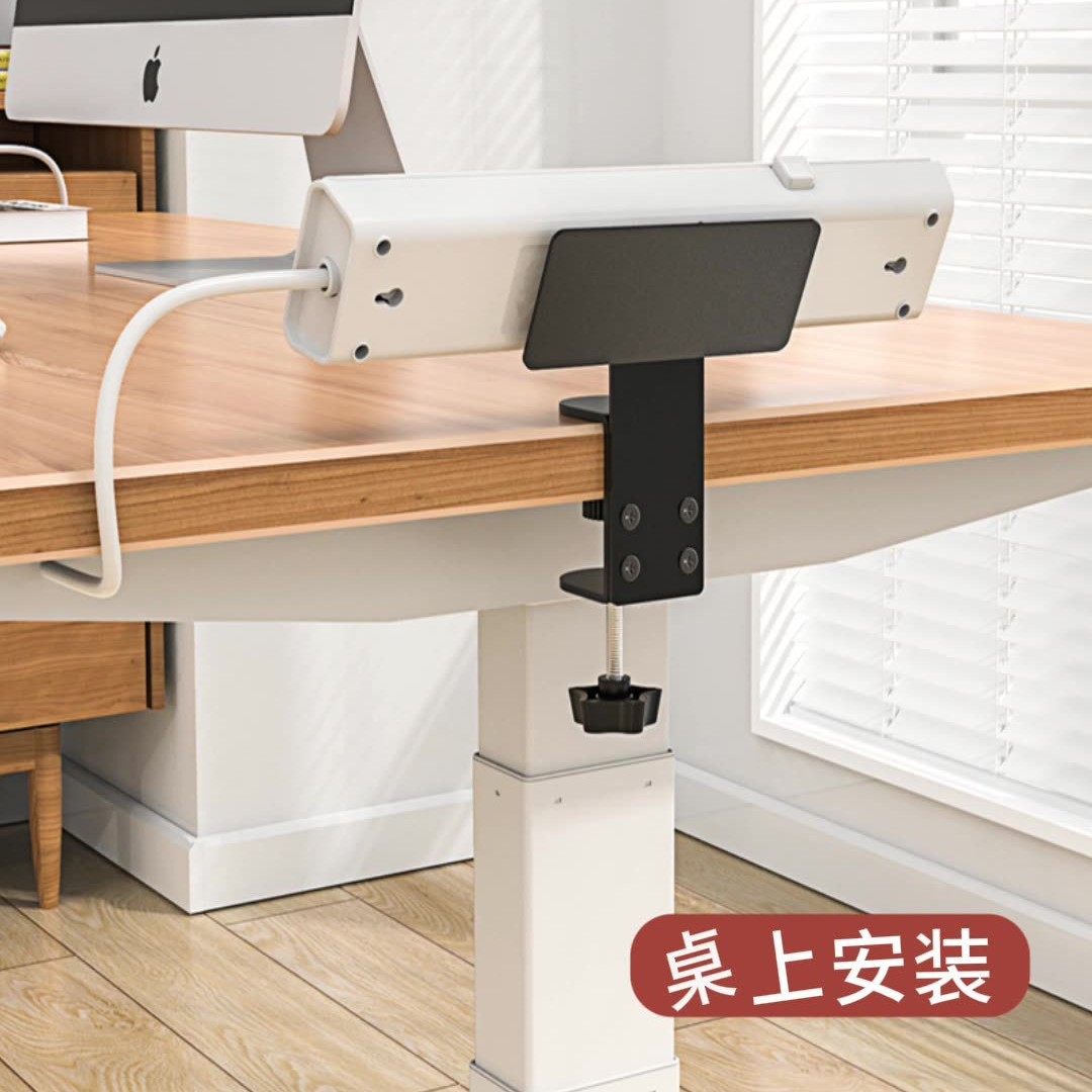 デスク下電源タップ固定ブラケット、電源タップ、配線ボード固定収納スロット、パンチングなし電源ソケット、配線管理ボックス、収納ラック