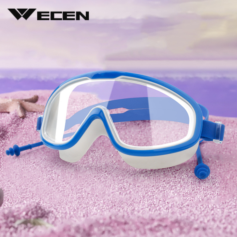 스카이 블루 [플랫 스타일]-수영 고글 [HD 방수 및 김서림 방지]