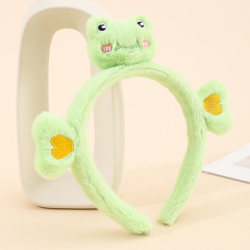 Otoño y invierno de peluche de jade de dibujos animados lavarse la cara correa de cabello adorable oso color combinación correa de cabello de muñeca impermeable adornamientos de cabello al por mayor