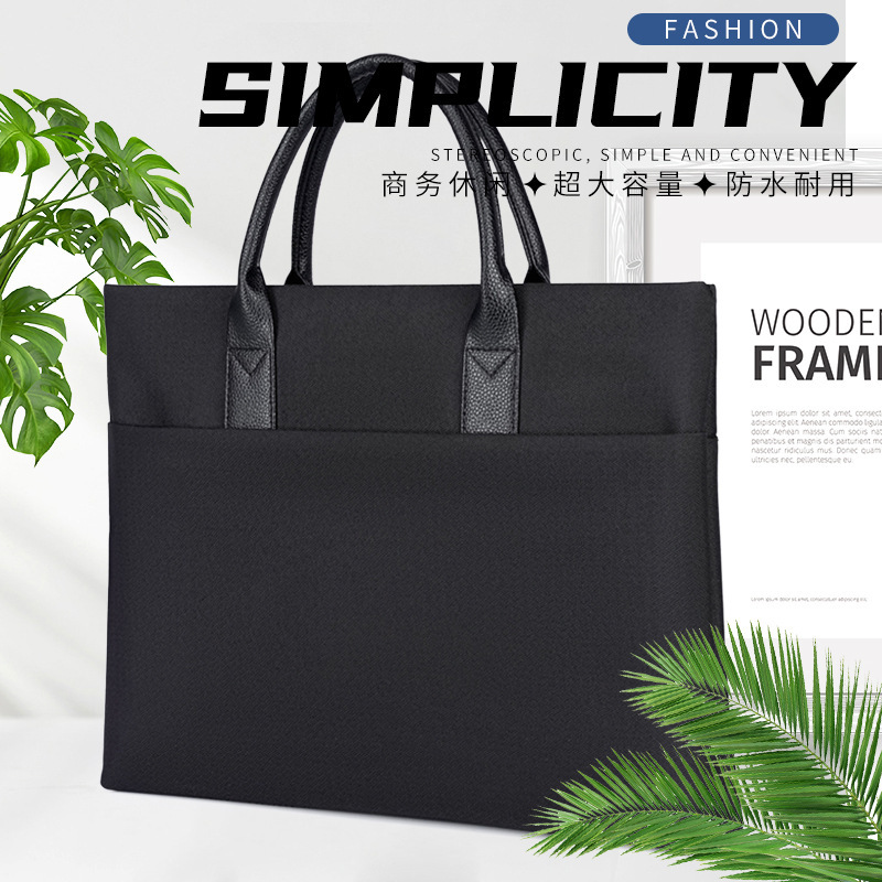 Business Simple Style Men's Laptop Tablet Bag for Students, Office Work, and Business Trips 15inch Oxford Cloth Travel Computer Bag