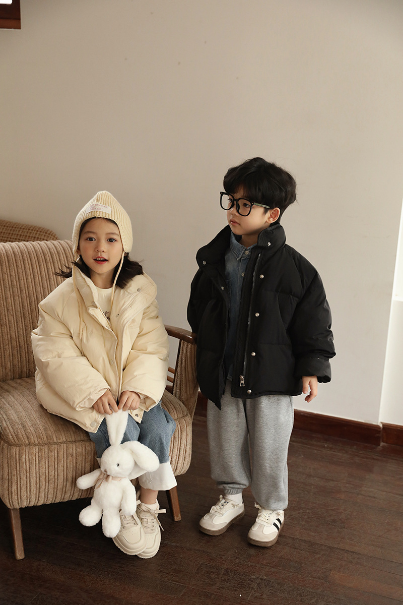 Streetwear Solid Color Polyester Boys Outerwear display picture 5