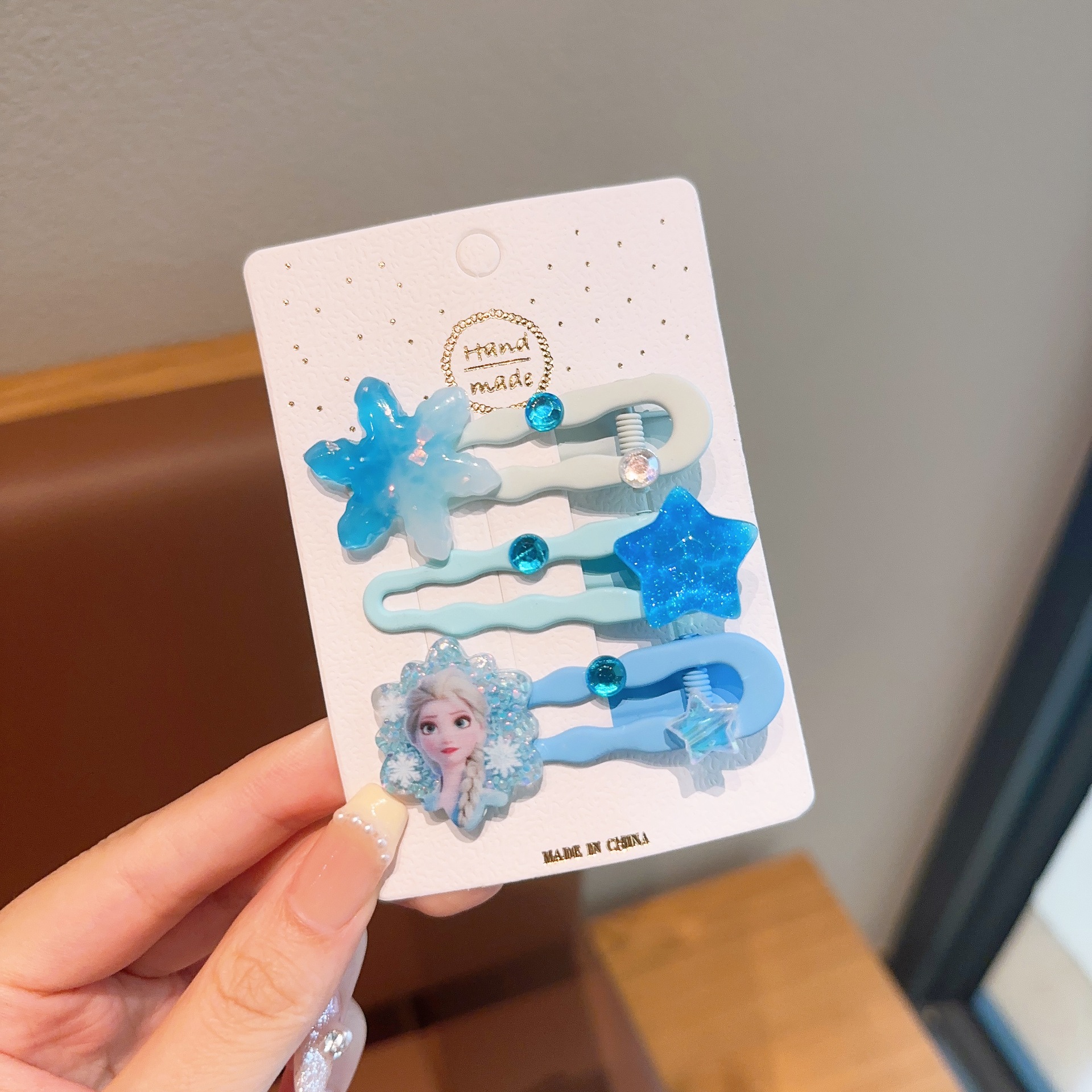 Nueva princesa Aisha clip de pelo para niños clip de pelo helado y nieve clips de pelo para niñas princesa viento lindos joyas para el pelo