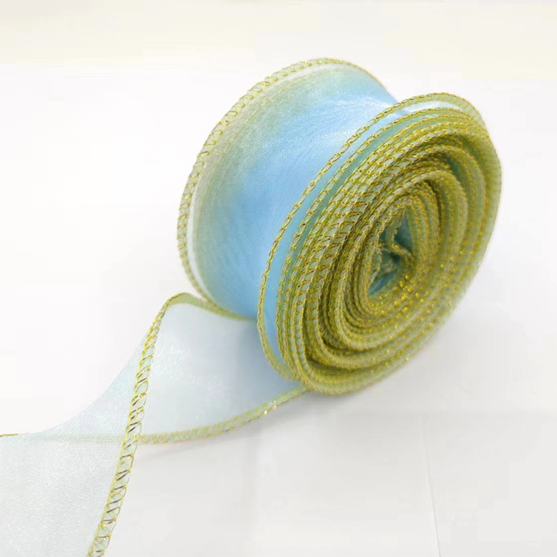 Kit de material para ramos de hilo de cola de pez de 4 cm con lazo de cinta de hilo ondulado, accesorio para el cabello con horquilla DIY, cinta decorativa, empaque simple.