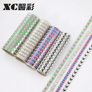 Resin Rhinestone Clothing Accessories Color Strip Laser Film Sticker Decorative Pants Side Belt Decorative Clothing Sleeve Pocket Shoulder Belt Accessories