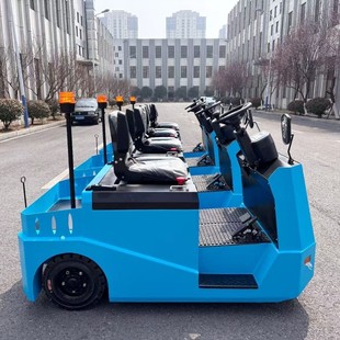 Ride-On Fully Electric Tractor Airport Factory Trailer Head Transfer Cargo Turnover Trailer Transport Tractor