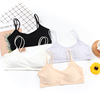 Top with cups, tube top, push up bra, protective underware, underwear for elementary school students, beautiful back, clips included
