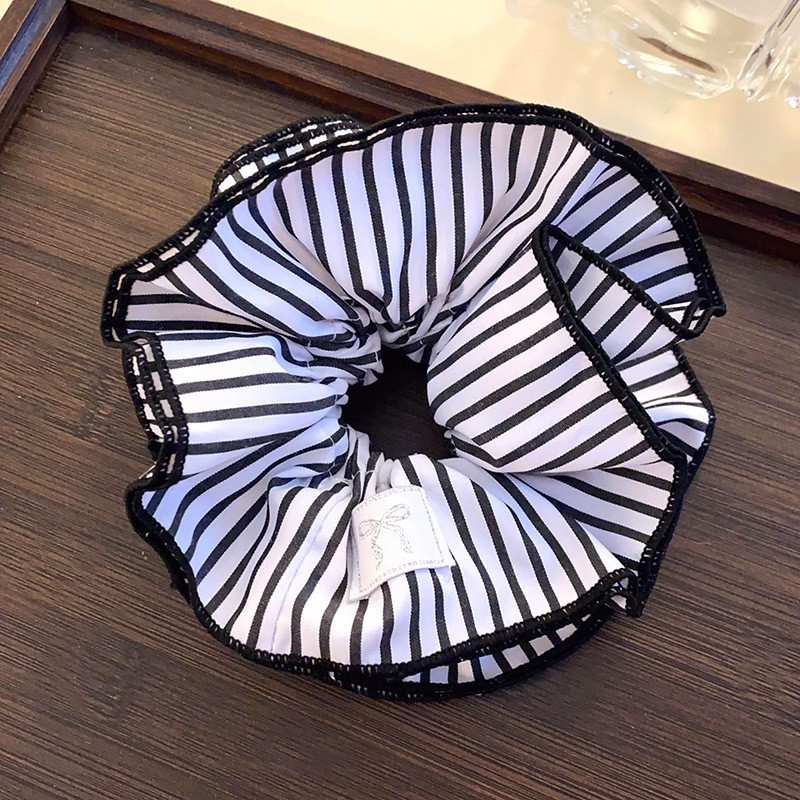 Encaje lazo para el cabello de intestino grueso de doble capa ins coreanos cuerda para el cabello de intestino grueso fresco y dulce en la parte posterior de la cabeza accesorios para el cabello femenino