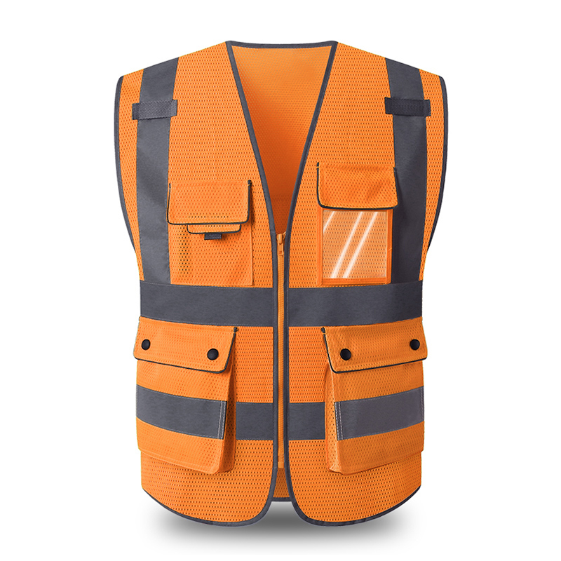 chaleco de seguridad reflectante fluorescente chaleco de tráfico sitio de construcción chaleco de protección reflectante
