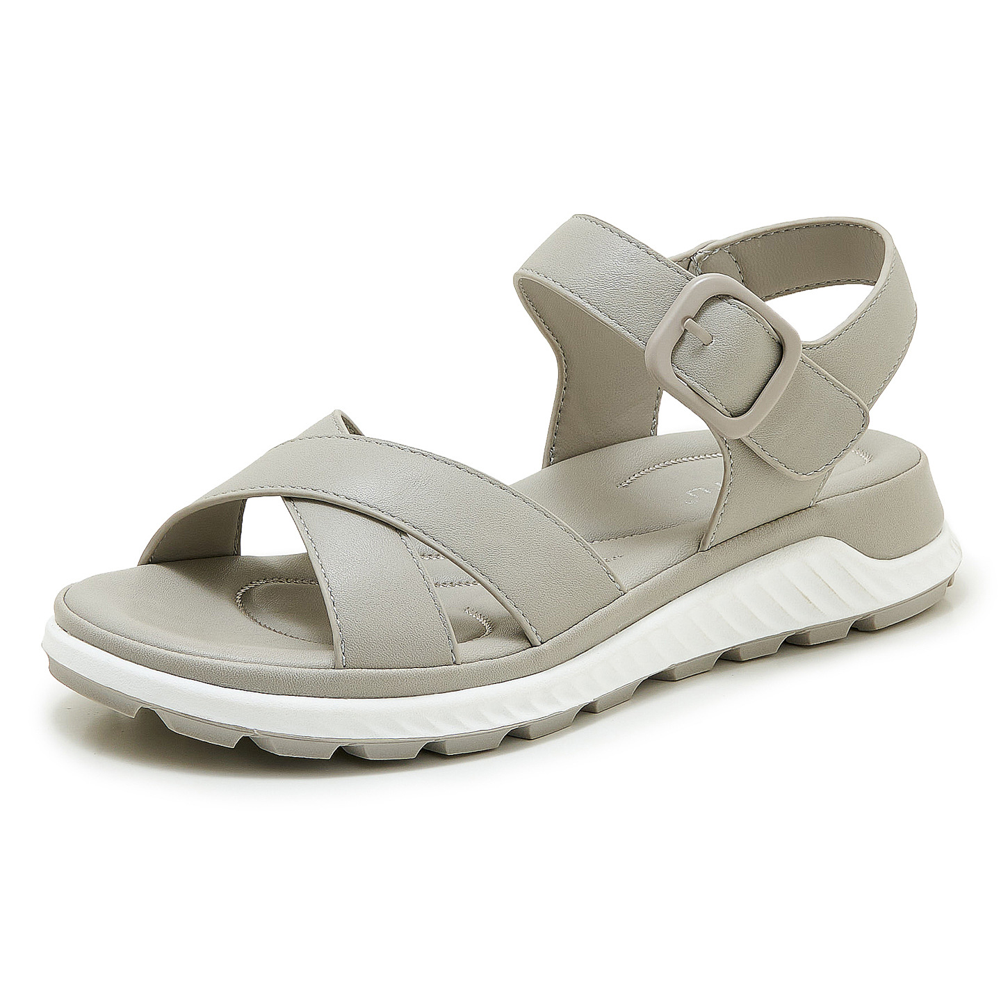 Sandal quai chéo nữ đế dày chống trượt mùa hè — màu nâu, màu đen, màu xám, màu mơ