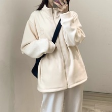 秋季摇粒绒外套女冲锋衣内胆立领羊羔毛卫衣秋款内搭秋款2025新款
