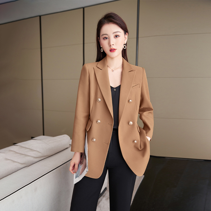 design autumn elegant small khaki classic suit jacket