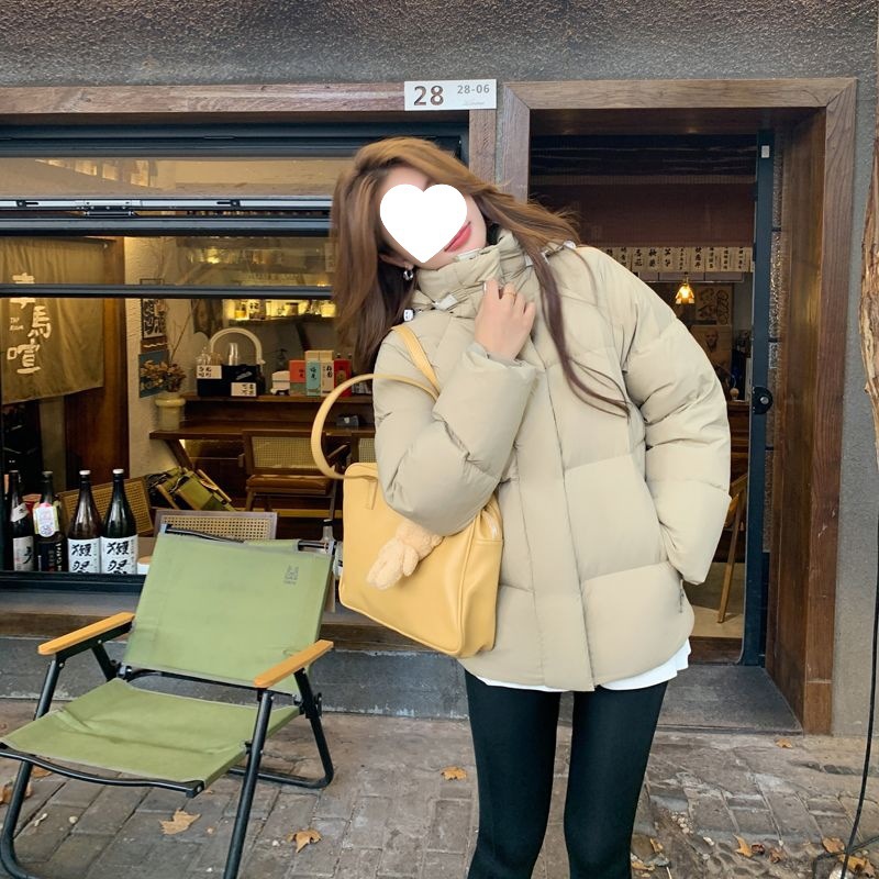 White Goose down Short Jacket for Women 2025 Winter New Loose Fashion Puffer Coat Thick Warm Outerwear Trendy