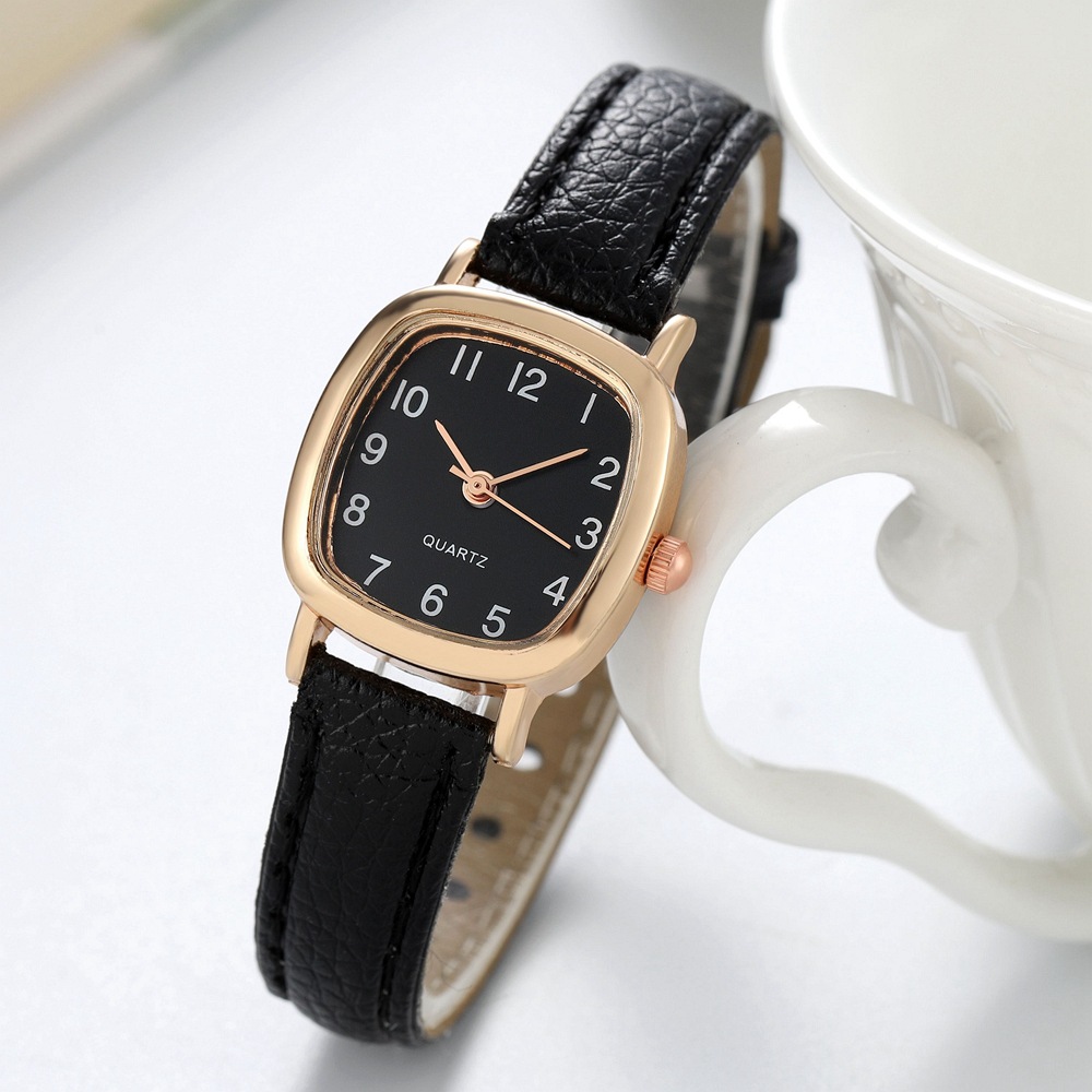 Pinduoduo alloy belt quartz square small dial fashionable women's minimalist digital time watch_voghion.com