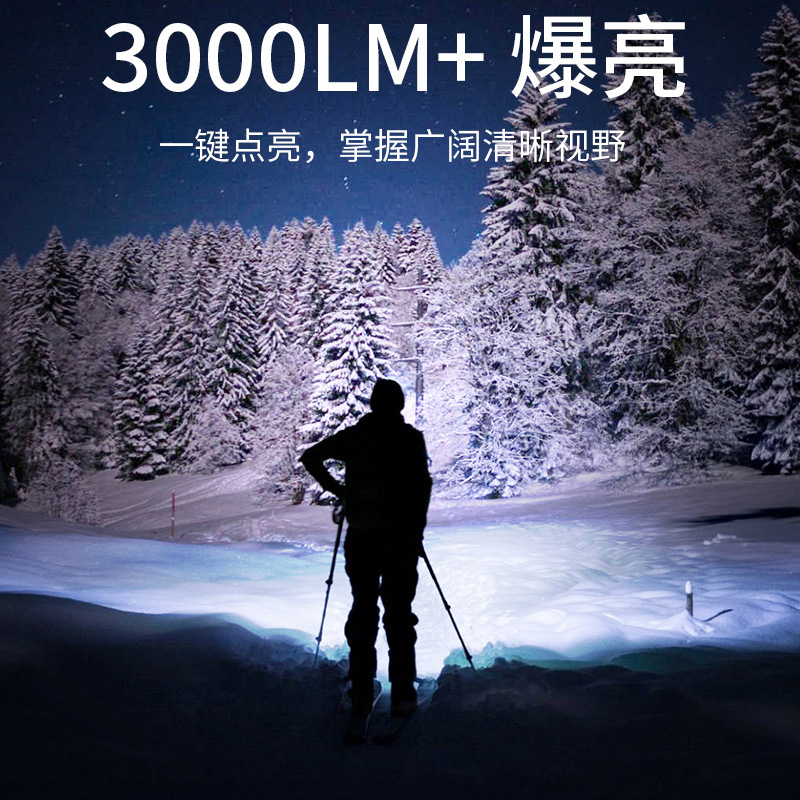 Shenhuo brillante linterna de luz fuerte para uso doméstico al aire libre larga duración de la batería linterna de aleación de aluminio portátil de alta potencia de alto lumen