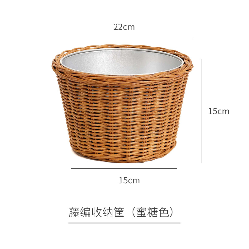 Pastoral a medida viento de hierba tejida de caña jardín gran maceta tejida casa decoración de sala de estar no fugas de jardinería cesta