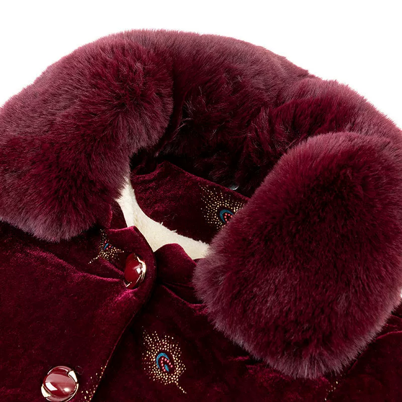 Demi-season winter warm down jacket, for middle age