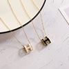 Small advanced design brand necklace with letters, city style, high-quality style, internet celebrity