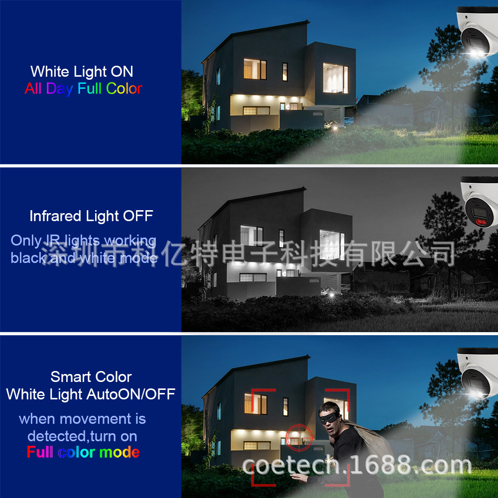 ICsee 4K 4MP 5MP Waterproof Ceiling-mounted Wireless Surveillance Camera Night Vision Full Color Two-way Audio WiFi Camera