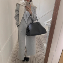 25年秋冬新款韩国东大门女装手缝羊绒羊毛大衣长款毛呢外套XG-329