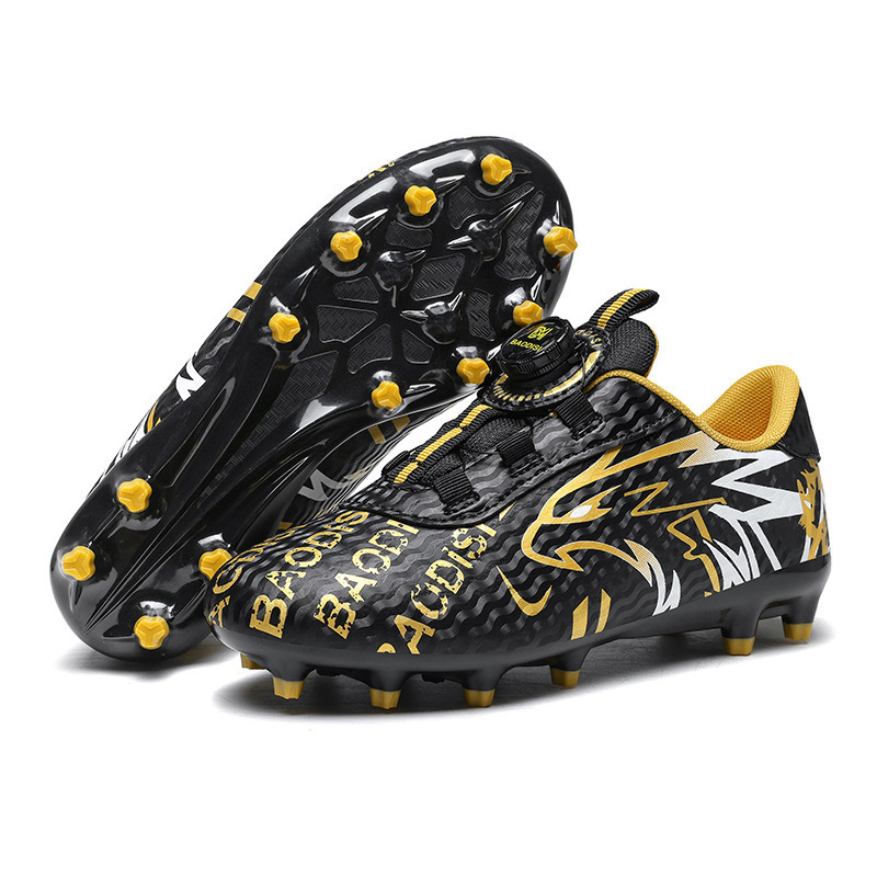 Zapatos de Fútbol Infantiles con Cierre Giratorio de Gamuza y TPR Transpirables para Entrenamiento
