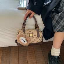 质感复古气质贝壳女挎包包新款百搭休闲手提斜时尚印花小包