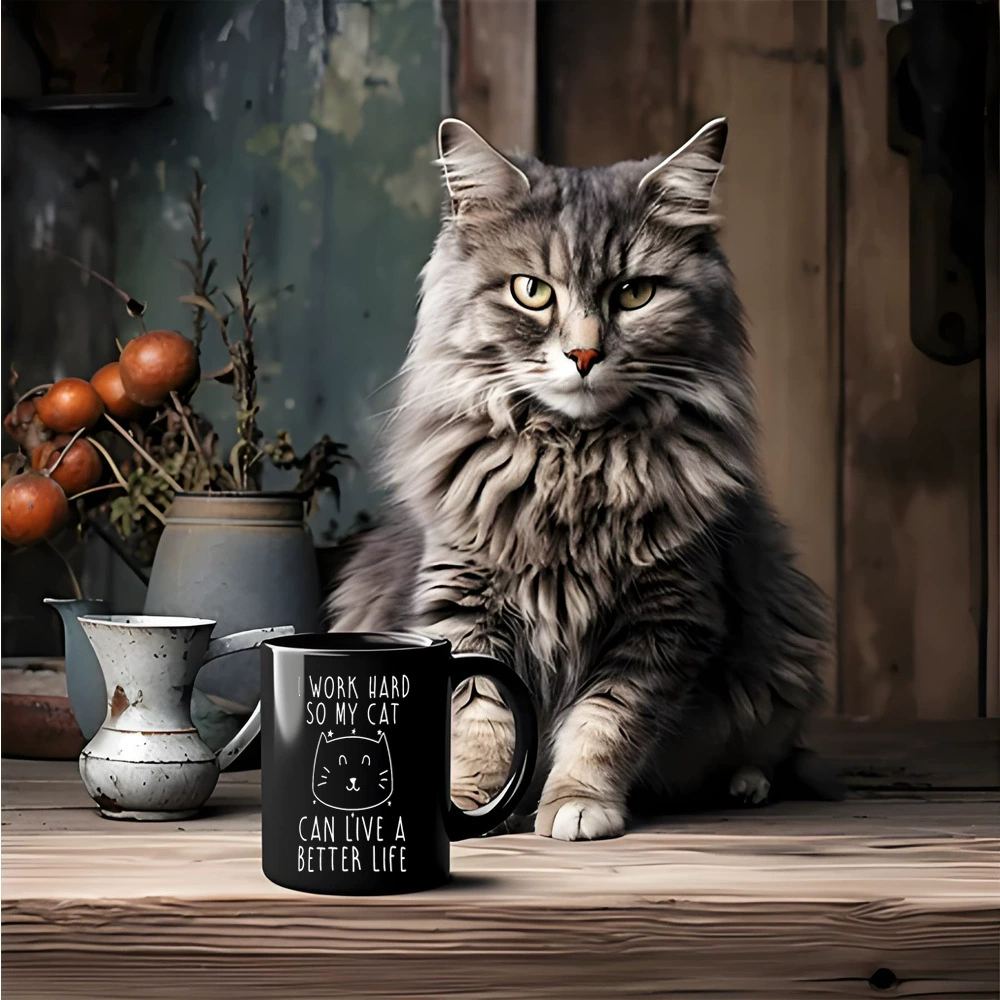 Новый продукт забавная кошка, кофейная керамическая кружка, день рождения, чашка воды для любителей кошек