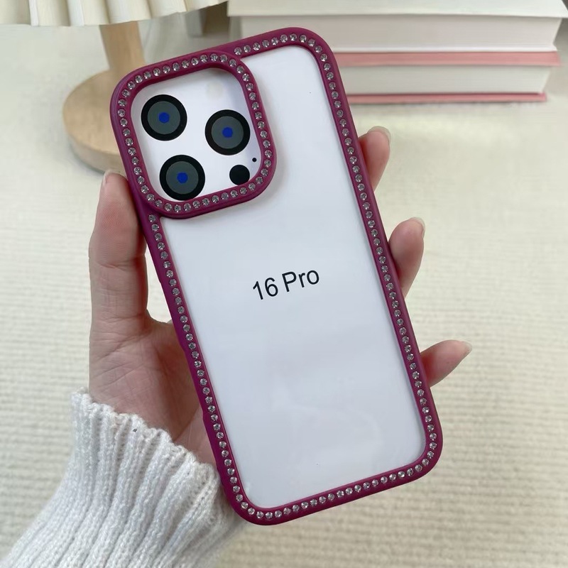 苹果16E手机壳闪钻透明壳适用iPhone15手机套全包17pro滴胶保护套|undefined