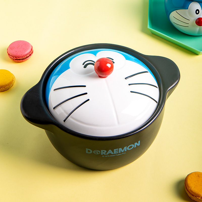 Ceramic Soup Pot Household Stew Pot Porridge Casserole Officially Authorized Doraemon Casserole Soup Pot Open Flame Gas Stove