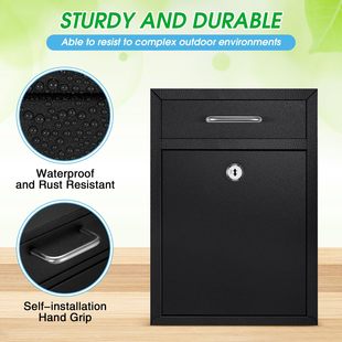 Cross-border Export Lock Wall-mounted Mailbox Iron Storage Box Mailbox Posting Box Household Outdoor Thickened Letter and Newspaper Box