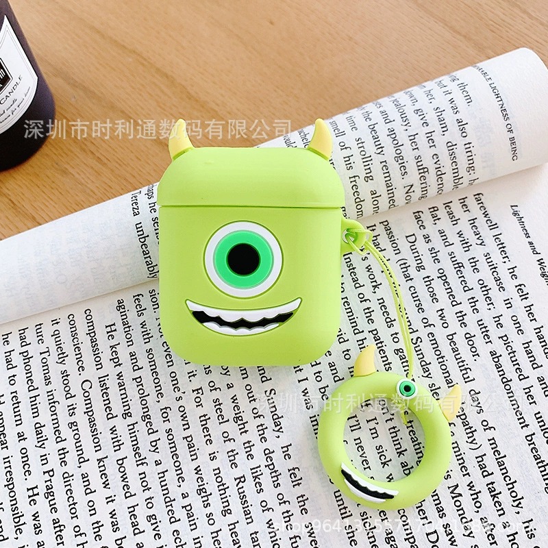 Силиконовый карманный защитный чехол для картинок (Apple AirPods, несколько моделей), милый чехол с карабином