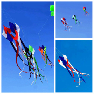 Weifang Kite Three-Dimensional Rotating Tail Foreign Trade Amazon Exclusive Cross-Border Kite Floating Tail Internet Celebrity Hot-Selling Pendant