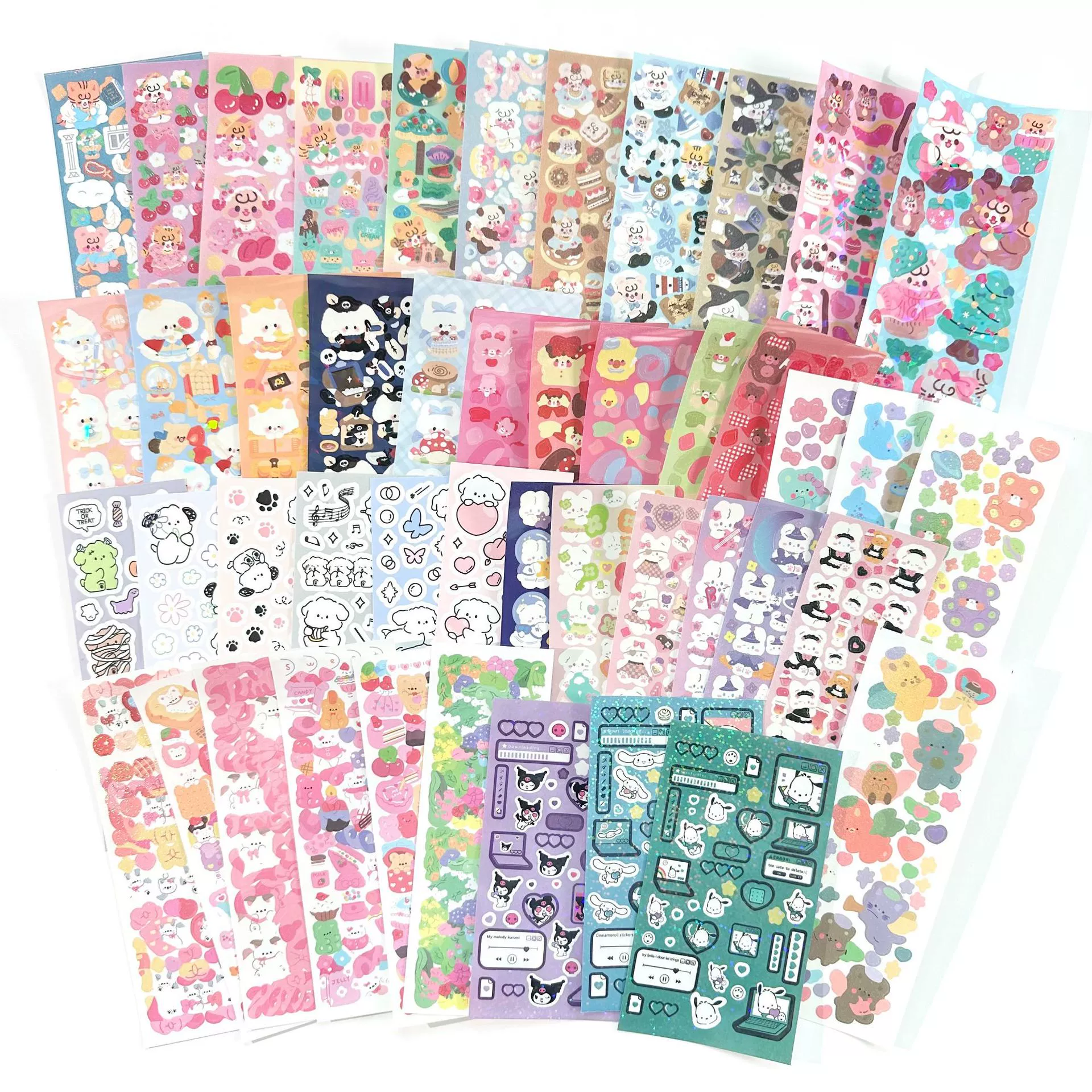 Sticker set DIY, cute creative assorted designs — multiple counts (10–140 pcs)