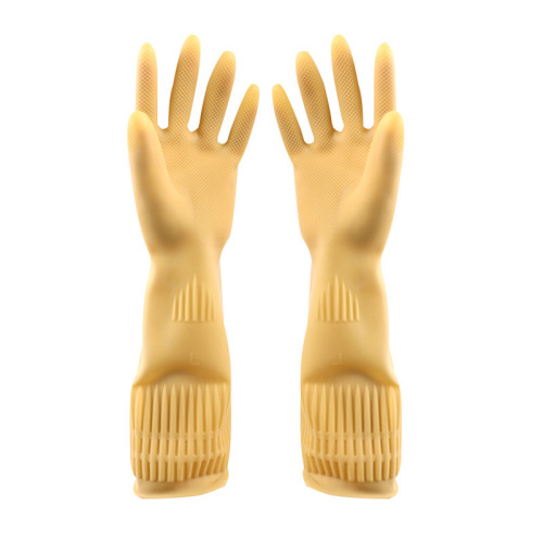 Dongfanghong latex gloves rubber extended and thickened oil-proof, waterproof and non-slip housework kitchen home laundry clothes and dishes