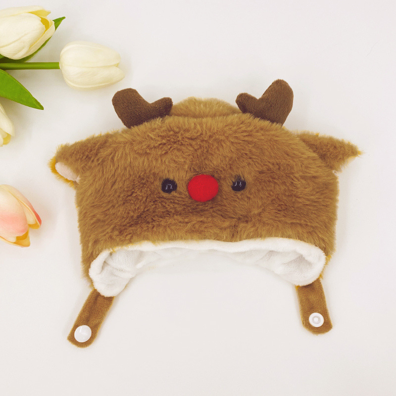 20cm lindo animal de dibujos animados sombrero de la muñeca de algodón sombrero de cerdo Rosa sombrero pequeño Castor muñeca Ropa Accesorios