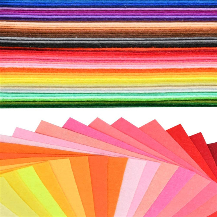 厂家批发彩色毛毡1-5mm厚度化纤针刺无纺布工业毛毡布