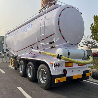 Russian Powder Tank Semi-Trailer Fly Ash Bulk Cement Transport Truck Ash Truck 3-Axis Air Suspension Steel Plate Special Vehicle (Sement daşıyan yük maşınları)